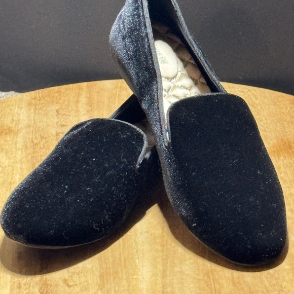 Birdies Black Velvet Loafers size 10.5 women’s slip on flats the starling shoe - Picture 1 of 7